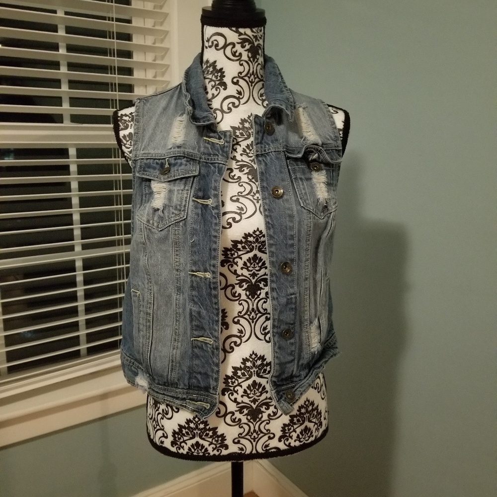 YMI distressed vest